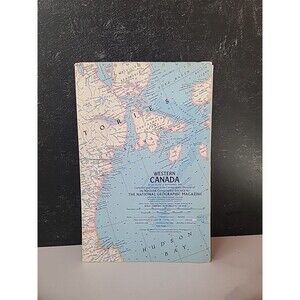 1966-9 September Vintage Original WESTERN CANADA National Geographic Map